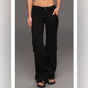 Prana convertible zip off black hiking pants 2